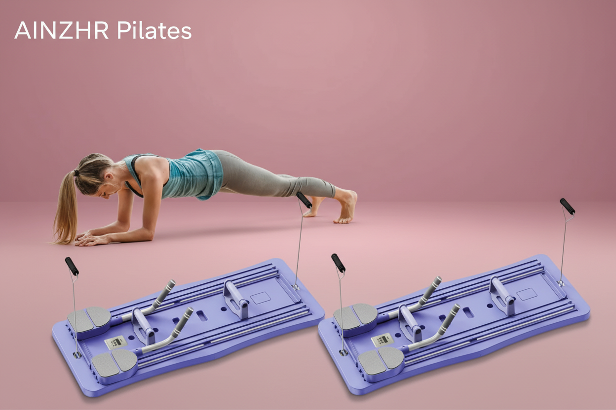 AINZHR Pilates Purple Board met model