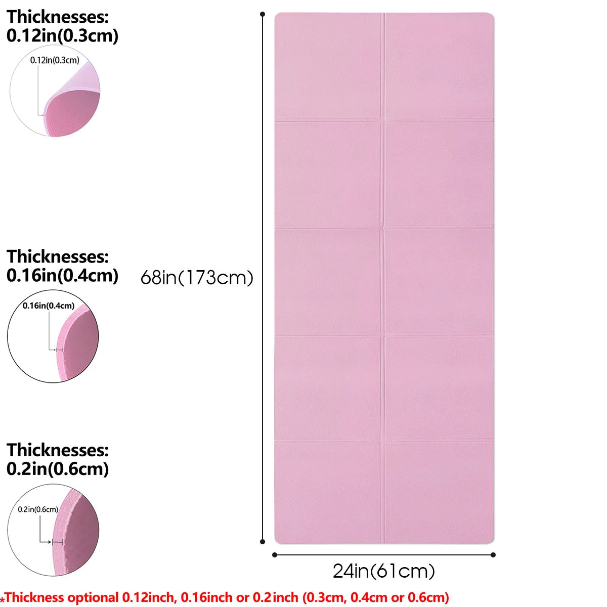 Foldable Travel Workout Mat Pro